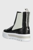 Шкіряні черевики Puma Mayze Chelsea Winter Wns жіночі колір чорний на платформі злегка утеплена Шкіряні черевики Puma Mayze Chelsea Winter Wns жіночі колір чорний на платформі злегка утеплена