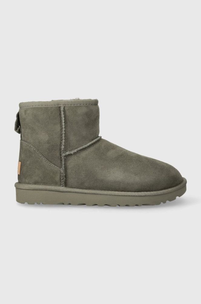 Замшеві чоботи UGG Classic Mini II колір зелений 1016222