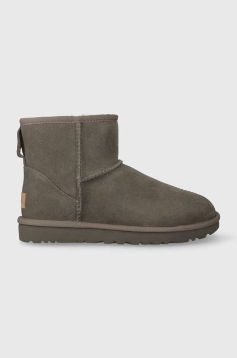Замшеві чоботи UGG Classic Mini II колір сірий 1016222