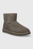 Замшеві чоботи UGG Classic Mini II колір сірий 1016222