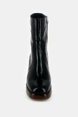 Шкіряні черевики Jonak BRIGAND CUIR BRILLANT жіночі колір чорний каблук блок 6001340