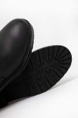 Шкіряні чоботи Lauren Ralph Lauren Hallee жіночі колір чорний на плоскому ходу 802915444001