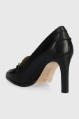 Шкіряні туфлі Lauren Ralph Lauren Colleen колір чорний каблук блок 802922167002 Шкіряні туфлі Lauren Ralph Lauren Colleen колір чорний каблук блок 802922167002