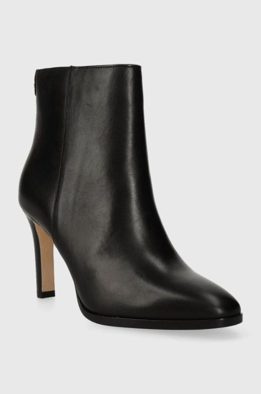 Шкіряні черевики Lauren Ralph Lauren Dylann жіночі колір чорний на шпильці 802908332001 фото 2