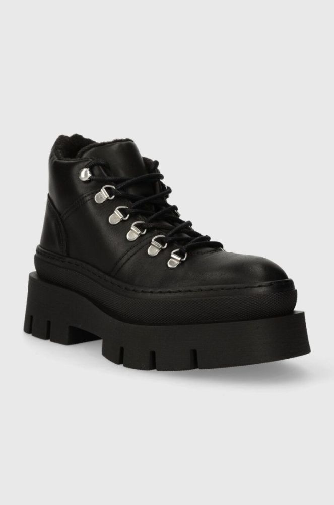 Шкіряні черевики Aldo Tiptop жіночі колір чорний на платформі злегка утеплена 13672324.TIPTOP фото 2