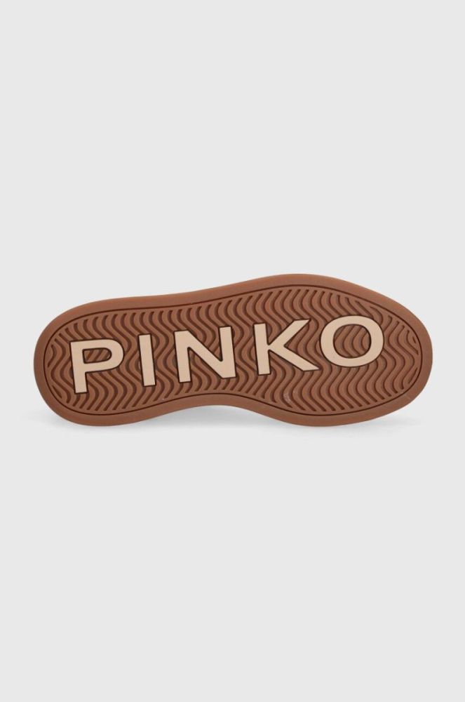 Шкіряні кросівки Pinko Detroit колір рожевий 101690 A188 B57 фото 5
