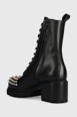 Шкіряні черевики Pinko Berio жіночі колір чорний каблук блок 102333 A18Y Z99