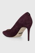 Замшеві туфлі Guess RICA4 колір бордовий FL8RI4 SUE08