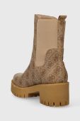 Черевики Guess WARIN жіночі колір бежевий каблук блок FL8WAN FAL10