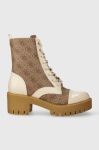 Черевики Guess WALKUP жіночі колір бежевий каблук блок FL8WAP FAL10 Черевики Guess WALKUP жіночі колір бежевий каблук блок FL8WAP FAL10