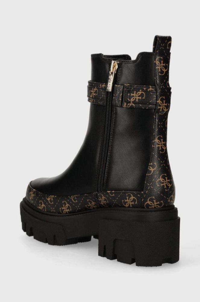 Черевики Guess YELMA жіночі колір чорний на платформі FL8YEA FAL10 фото 3