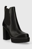 Черевики Guess MAELEA жіночі колір чорний каблук блок FL8EEA ELE10