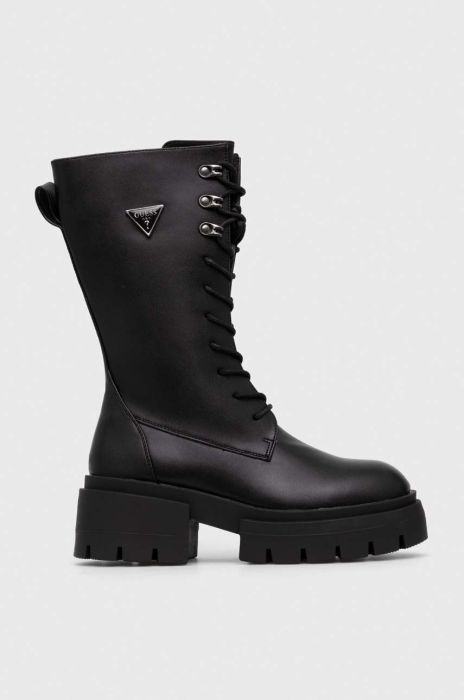 Черевики Guess LILLIAN жіночі колір чорний на плоскому ходу FL8LIL ELE11