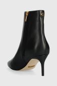 Шкіряні черевики Guess BRAYAN жіночі колір чорний на шпильці FL8BRN LEA10
