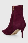 Замшеві черевики Guess BRAYAN жіночі колір бордовий на шпильці FL8BRN SUE10 Замшеві черевики Guess BRAYAN жіночі колір бордовий на шпильці FL8BRN SUE10