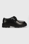 Шкіряні туфлі GARMENT PROJECT Spike Lace жіночі колір чорний на платформі GPW2367 Шкіряні туфлі GARMENT PROJECT Spike Lace жіночі колір чорний на платформі GPW2367