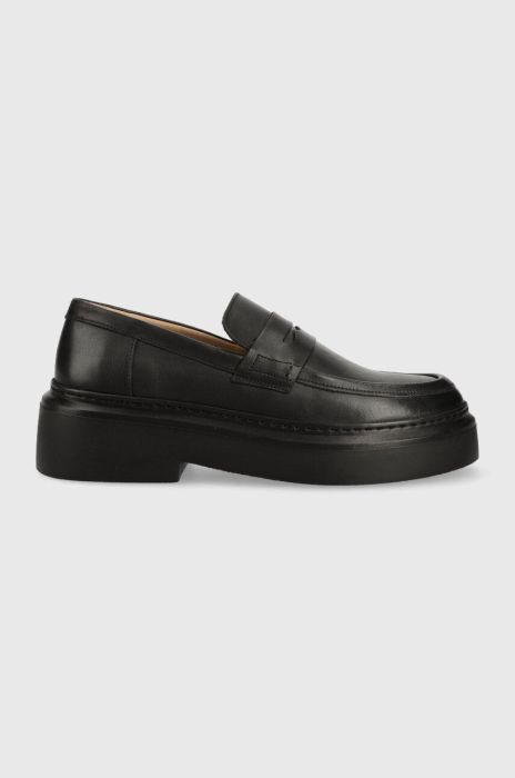 Шкіряні мокасини GARMENT PROJECT June Loafer жіночі колір чорний на платформі GPW2403 Шкіряні мокасини GARMENT PROJECT June Loafer жіночі колір чорний на платформі GPW2403