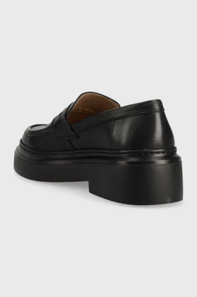 Шкіряні мокасини GARMENT PROJECT June Loafer жіночі колір чорний на платформі GPW2403 фото 3