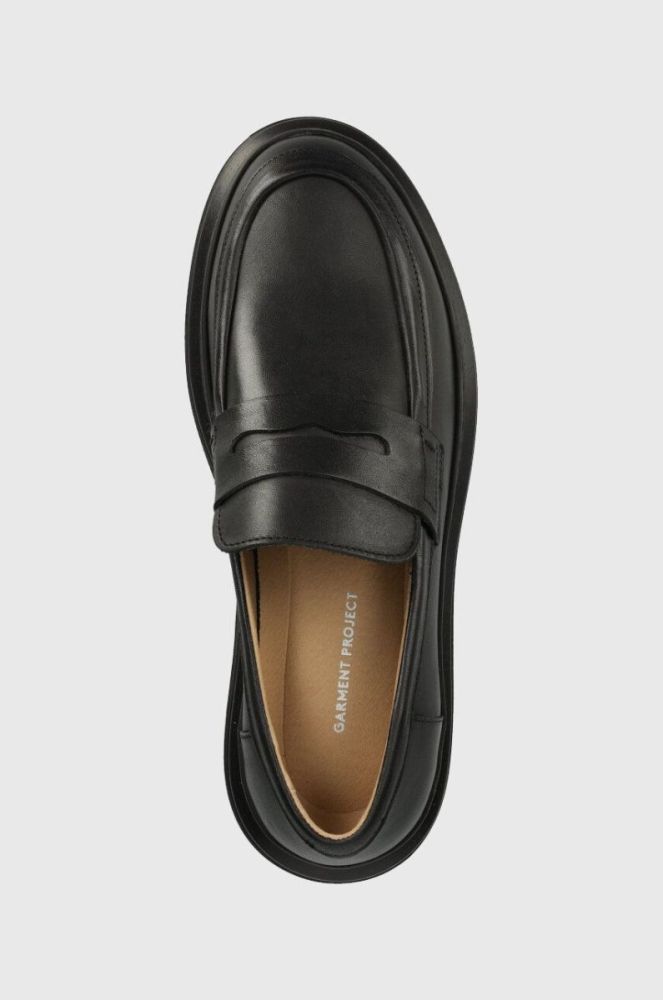 Шкіряні мокасини GARMENT PROJECT June Loafer жіночі колір чорний на платформі GPW2403 фото 4