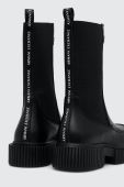 Черевики Armani Exchange жіночі колір чорний на плоскому ходу XDN027.XV747.K001