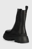 Шкіряні черевики Chiara Ferragni жіночі колір чорний на платформі CF3249_001
