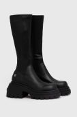 Чоботи Naked Wolfe Scar жіночі колір чорний каблук блок