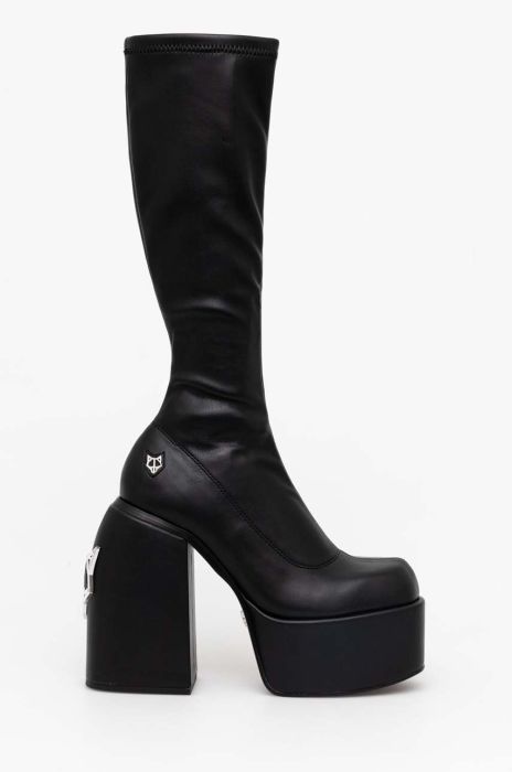 Чоботи Naked Wolfe Spice жіночі колір чорний каблук блок