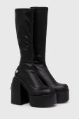 Чоботи Naked Wolfe Spice жіночі колір чорний каблук блок