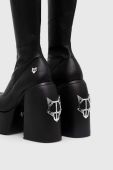 Чоботи Naked Wolfe Spice жіночі колір чорний каблук блок