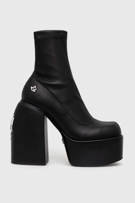 Черевики Naked Wolfe Sugar жіночі колір чорний каблук блок