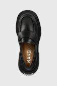 Шкіряні мокасини Naked Wolfe Swish жіночі колір чорний на платформі