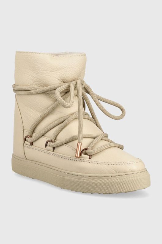 Шкіряні чоботи Inuikii FULL LEATHER WEDGE колір бежевий 75203-087 фото 2