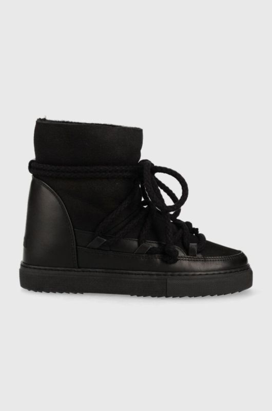Шкіряні чоботи Inuikii CLASSIC WEDGE колір чорний 75203-005