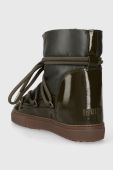 Шкіряні чоботи Inuikii Gloss Wedge колір зелений 75203-007