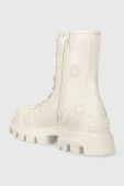 Шкіряні черевики Desigual жіночі колір білий на плоскому ходу 23WSTP14.1001 Шкіряні черевики Desigual жіночі колір білий на плоскому ходу 23WSTP14.1001