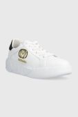 Шкіряні кросівки Love Moschino HEART45 колір білий JA15914G0HIA110A