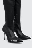 Чоботи Love Moschino SPILLO95 жіночі колір чорний на шпильці JA26109G0HIEZ000