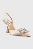 Туфлі Steve Madden Neala колір бежевий каблук блок відкрита п'ята SM11002578