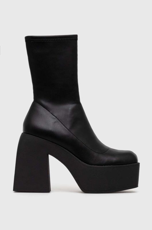 Черевики Steve Madden Tekno жіночі колір чорний каблук блок SM11002608