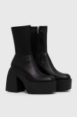 Черевики Steve Madden Tekno жіночі колір чорний каблук блок SM11002608 Черевики Steve Madden Tekno жіночі колір чорний каблук блок SM11002608
