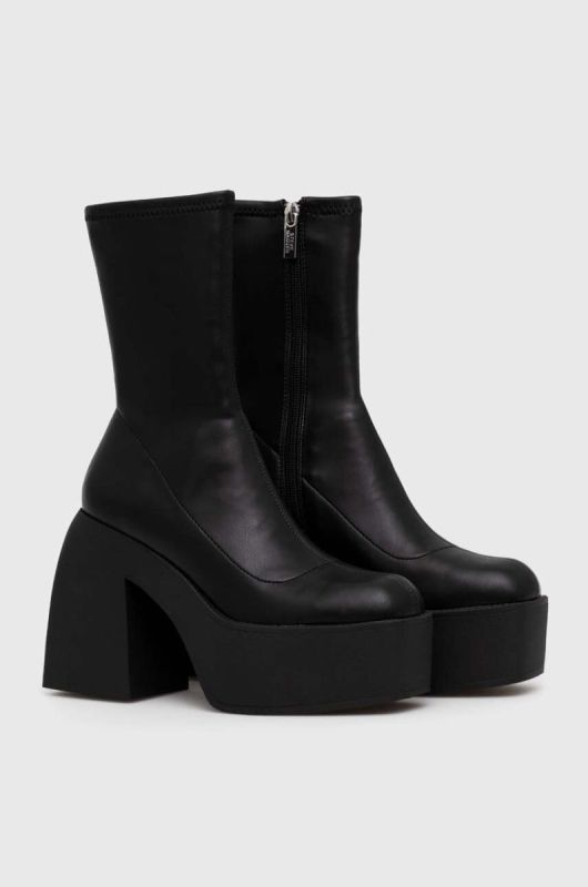 Черевики Steve Madden Tekno жіночі колір чорний каблук блок SM11002608 фото 2