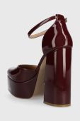 Туфлі Steve Madden Tamy колір бордовий каблук блок SM11002323