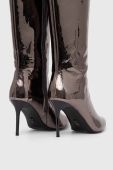 Чоботи Steve Madden Lovable жіночі колір срібний на шпильці SM11002618