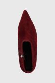 Замшеві черевики Steve Madden Iyanna жіночі колір бордовий на шпильці SM11002278