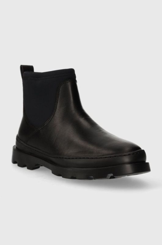 Шкіряні черевики Camper Brutus жіночі колір чорний на плоскому ходу K400698.001 фото 2