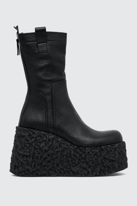 Шкіряні черевики AGL D238506PGKD0211013 жіночі колір чорний на платформі LAVA BOOTIE