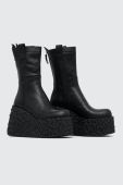 Шкіряні черевики AGL D238506PGKD0211013 жіночі колір чорний на платформі LAVA BOOTIE