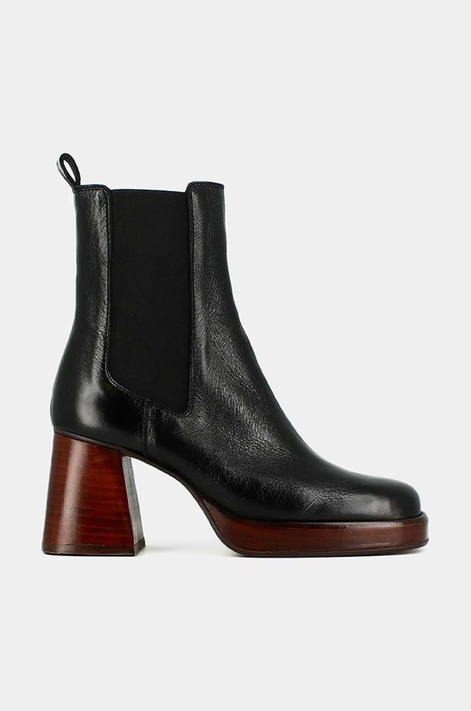 Шкіряні черевики Jonak BECCA CUIR жіночі колір чорний каблук блок 3500061