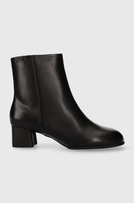 Шкіряні черевики Camper Katie жіночі колір чорний каблук блок K400664.001