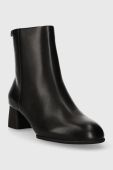 Шкіряні черевики Camper Katie жіночі колір чорний каблук блок K400664.001